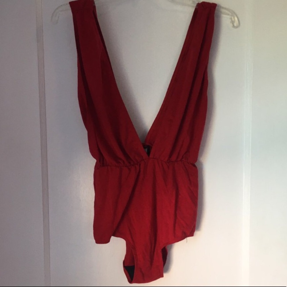 red reformation bodysuit
